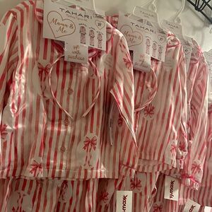 NWT Tahari Mommy & Me Pajama Set | Pink Bow Stripes | Valentine’s / Galentine’s